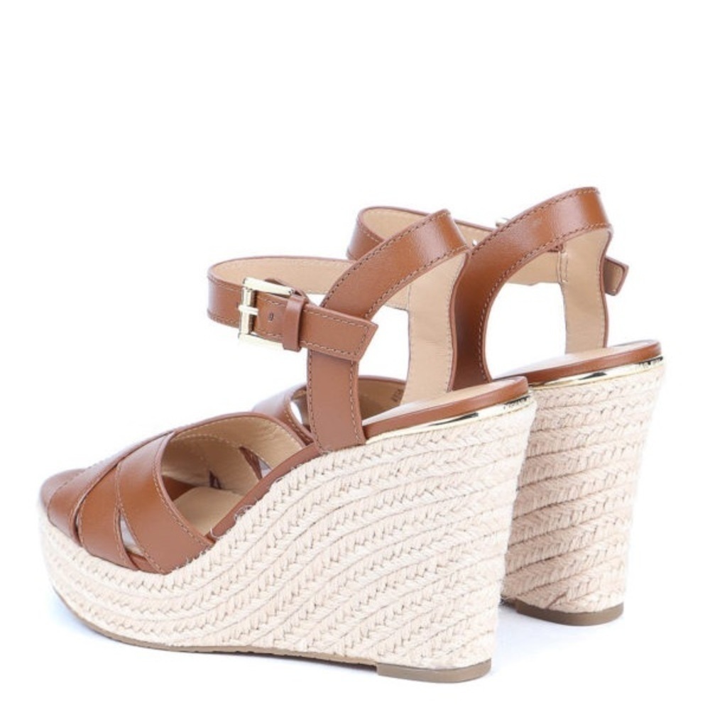 Michael Kors- Women's Suzette Espadrille Wedge Heel Sandals size 8 1/2 - Picture 2 of 7
